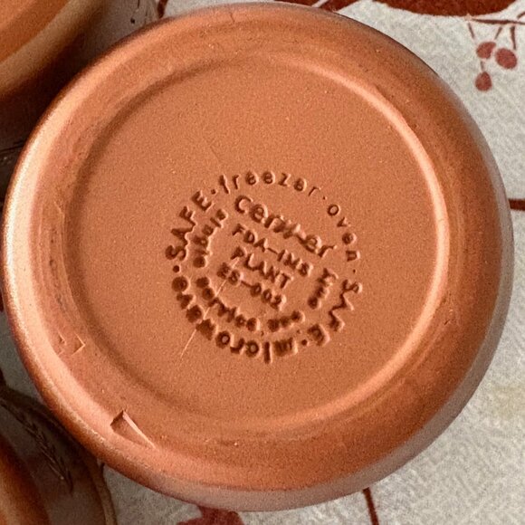 (4) La Fermière Yogurt Pots ~ Bronze Gold ‘Joyeuses Fetes’ - Picture 8 of 10